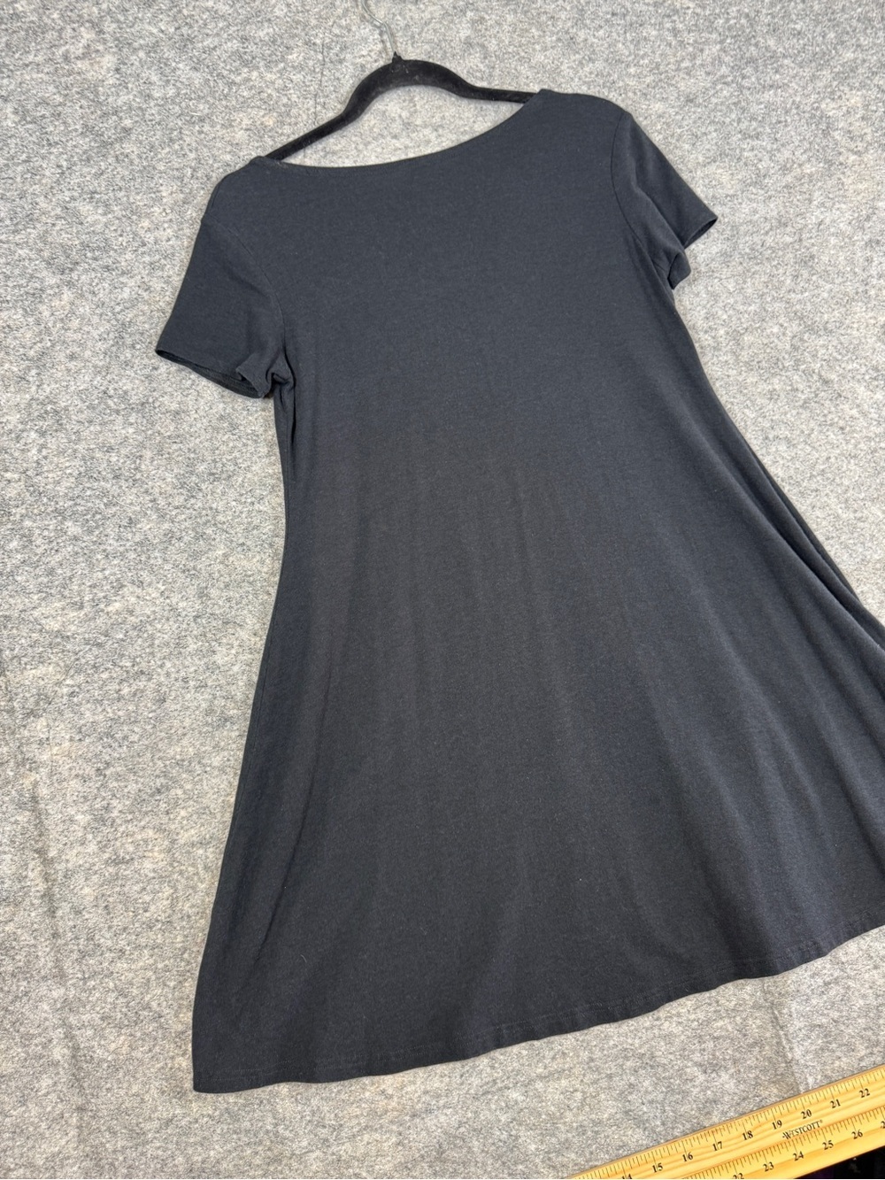 Buttercream Bamboo Blend Swing Dress Black XS Casual Minimalist Summer Chic - Picture 9 of 10
